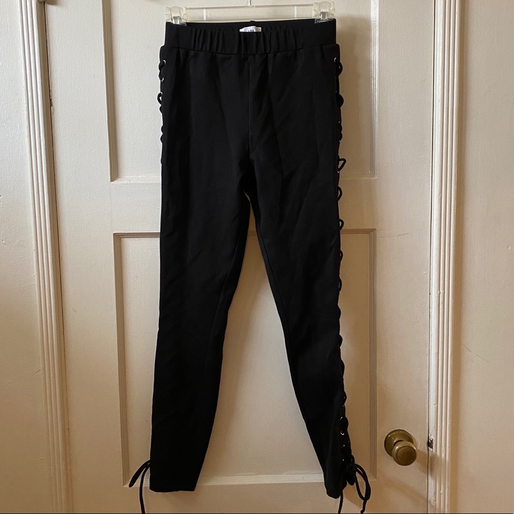 LPA BLACK LACE UP LEGGING